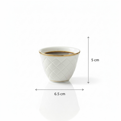 Cawa Arabic Coffee Cups Set G/Line – 12 Pieces (80cc) - Mawaeen