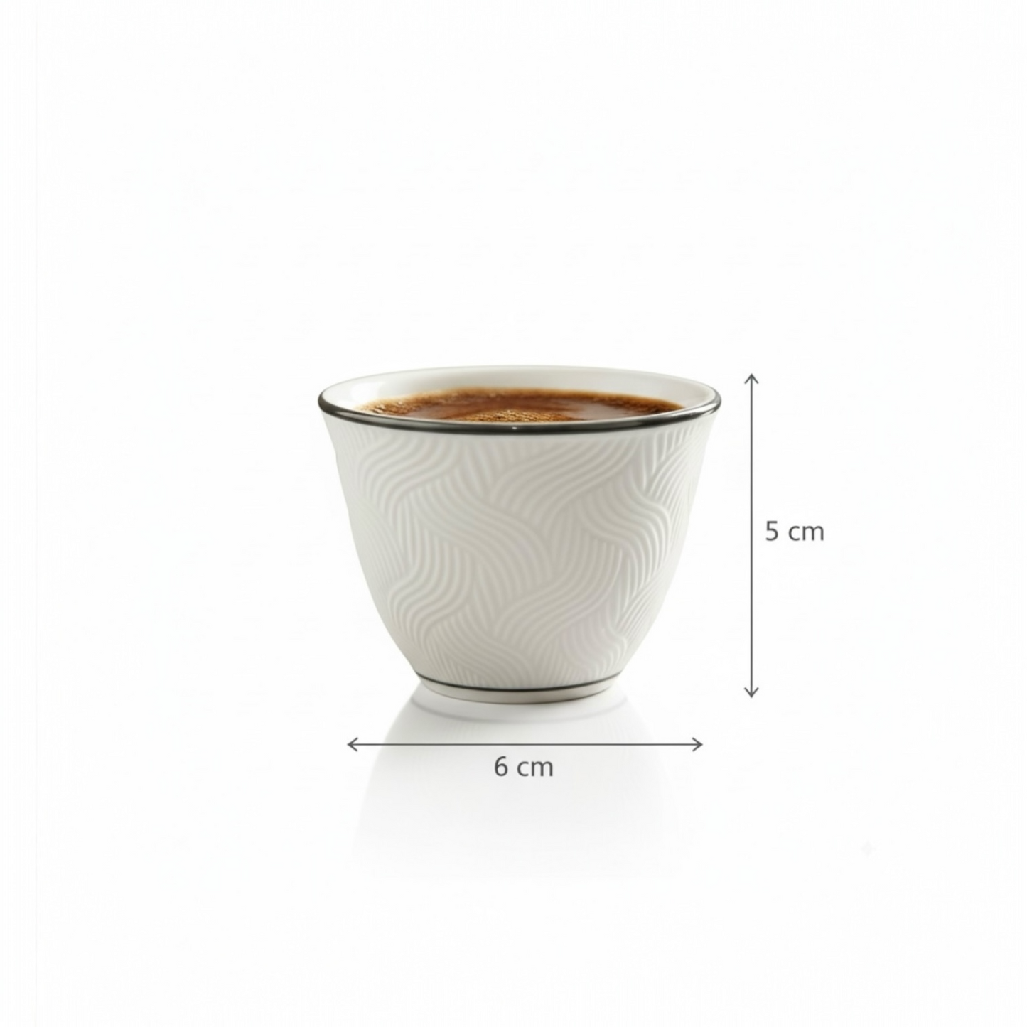 Cawa Arabic Coffee Cups Set S/Line – 12 Pieces (80cc) - Mawaeen