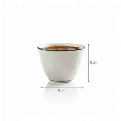 Cawa Arabic Coffee Cups Set S/Line – 12 Pieces (80cc) - Mawaeen