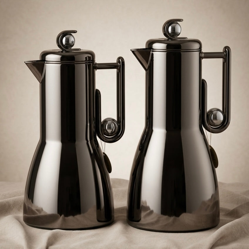 Al Marjan Flask Set Chrome/Silver - 1L + 1L