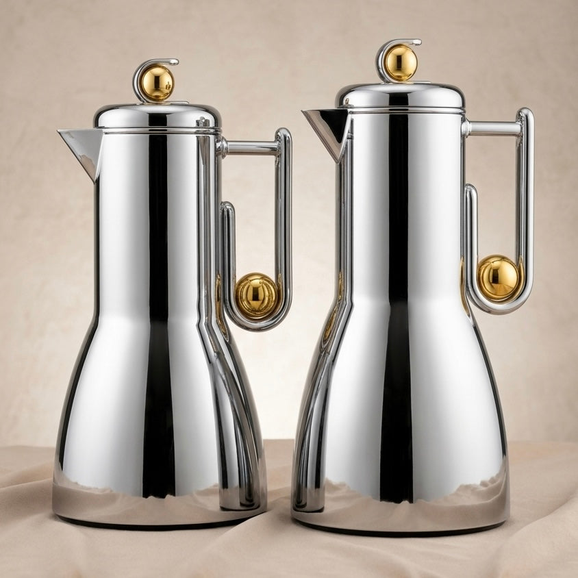 Al Marjan Flask Set Silver/Gold - 1L + 1L