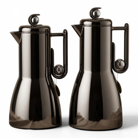 Al Marjan Flask Set Chrome/Silver - 1L + 1L - Mawaeen