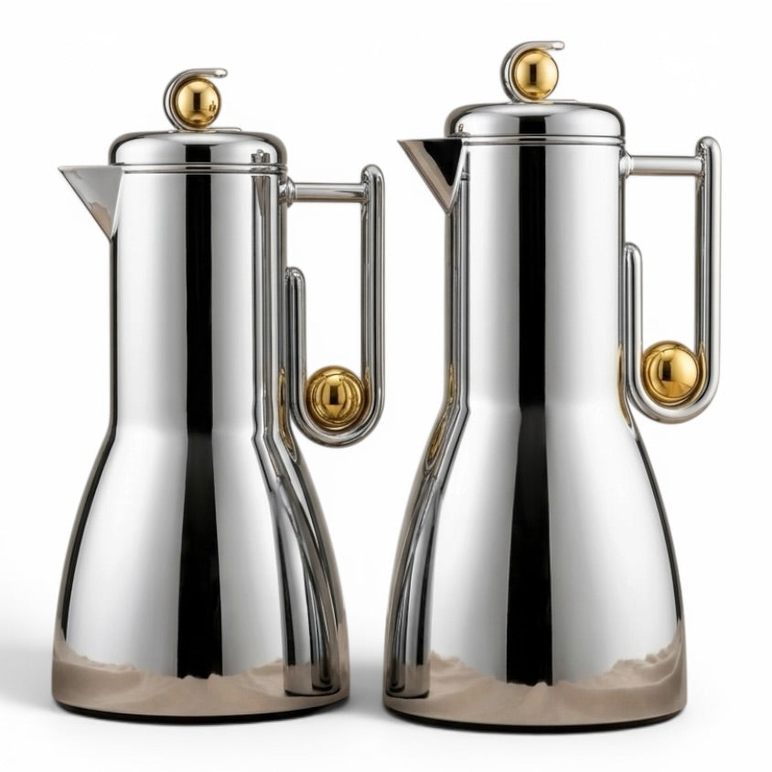 Al Marjan Flask Set Silver/Gold - 1L + 1L