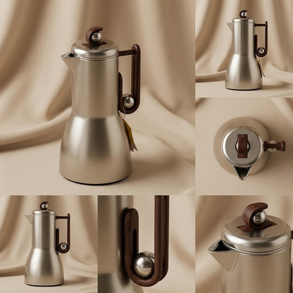 Al Marjan Flask Set M/Silver Wood - 1L + 1L