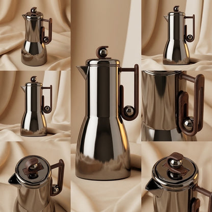 Al Marjan Flask Set Chrome/Wood - 1L + 1L