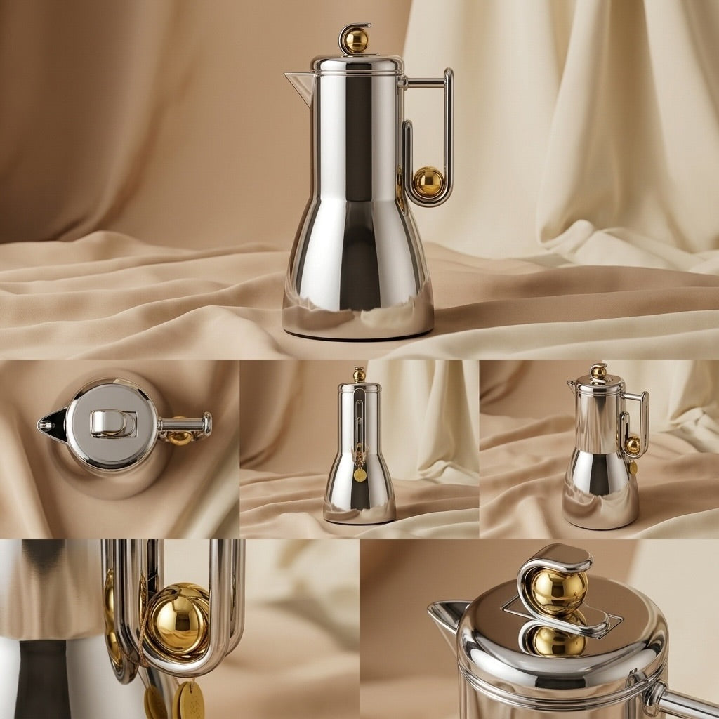 Al Marjan Flask Set Silver/Gold - 1L + 1L