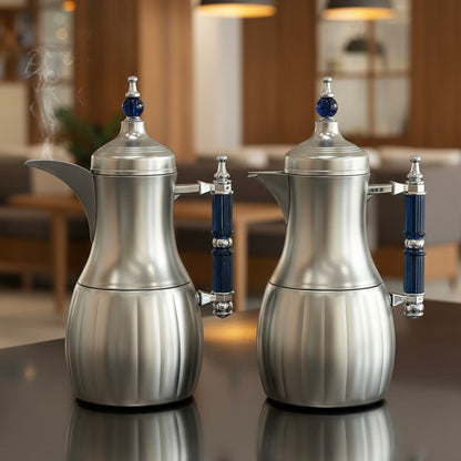 Premium Modern Dallah Set – Elegant Contemporary Design (1L + 1L) - Mawaeen
