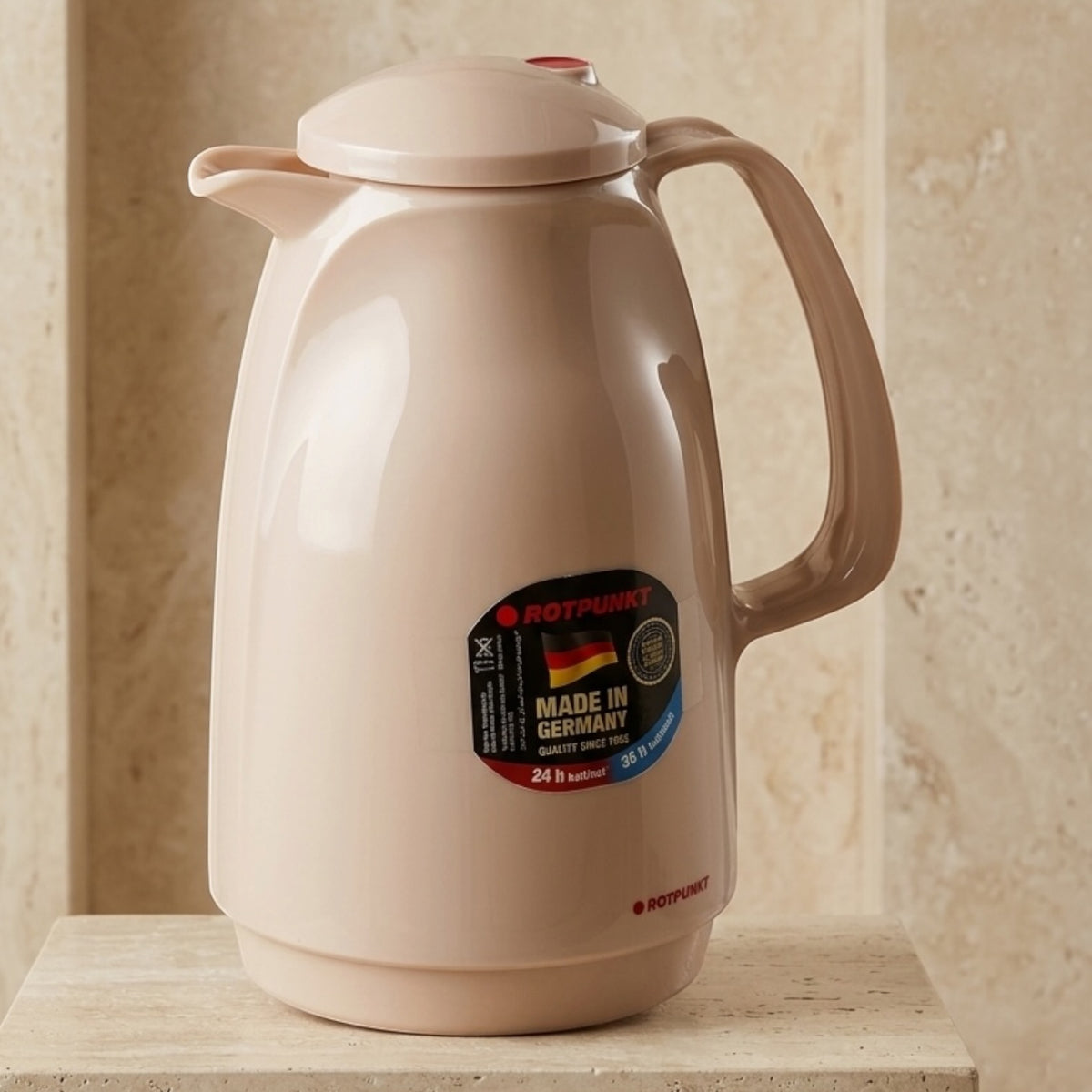 Rotpunkt German Vacuum Flask – 220 C-571 - Delicate Dusty Rose (1.0 Liter)