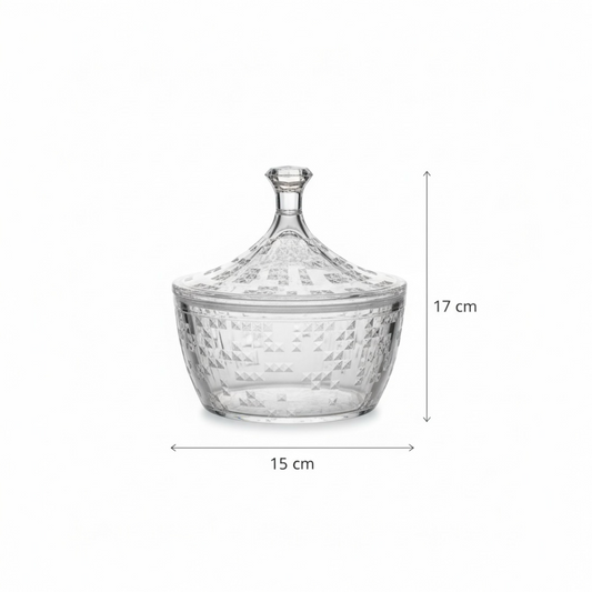 Premium Acrylic Date Bowl with Lid – Elegant Serving Piece (S) - Mawaeen