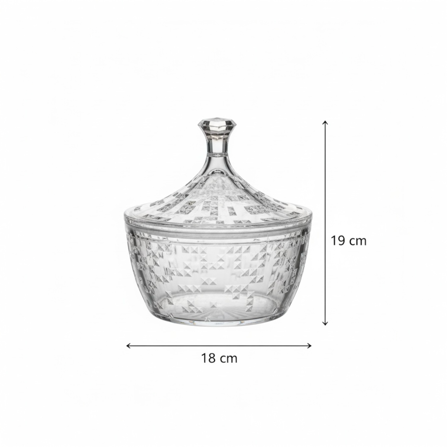 Premium Acrylic Date Bowl with Lid – Elegant Serving Piece (M) - Mawaeen
