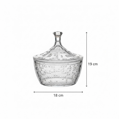 Premium Acrylic Date Bowl with Lid – Elegant Serving Piece (M) - Mawaeen