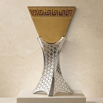 Luxury Gold & Silver Greek Key Incense Burner – (M)