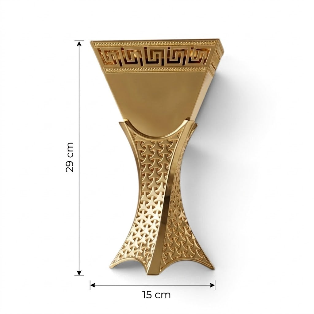 Luxury Golden Greek Key Incense Burner – (L)
