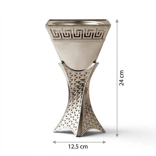 Luxury Silver Greek Key Incense Burner – (M)
