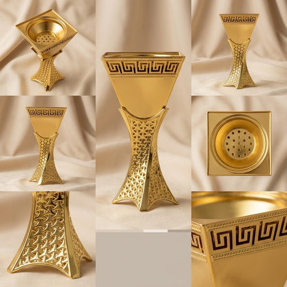 Luxury Golden Greek Key Incense Burner – (M)