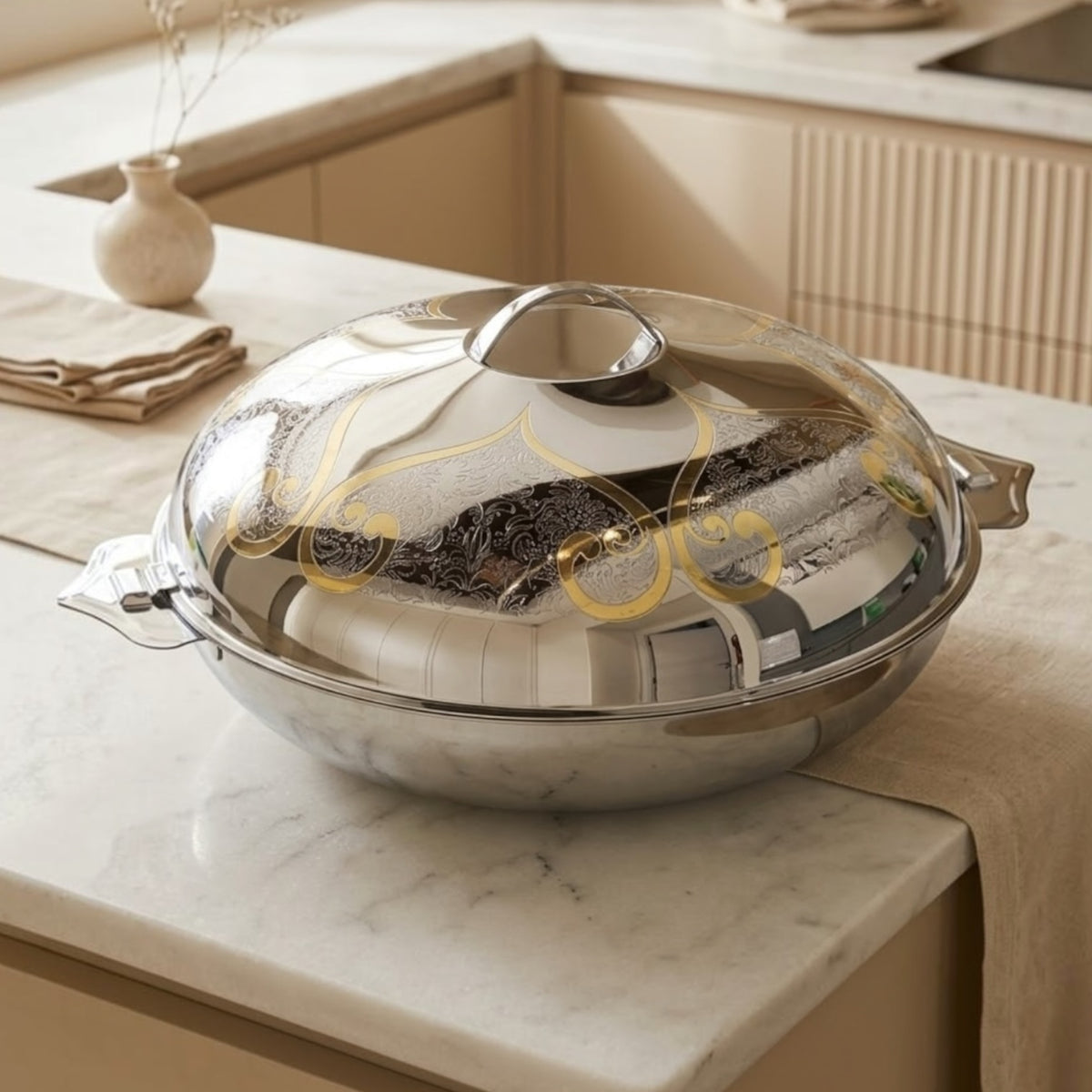 Pradeep 18/10 Stainless Steel Hotpot – 36 cm