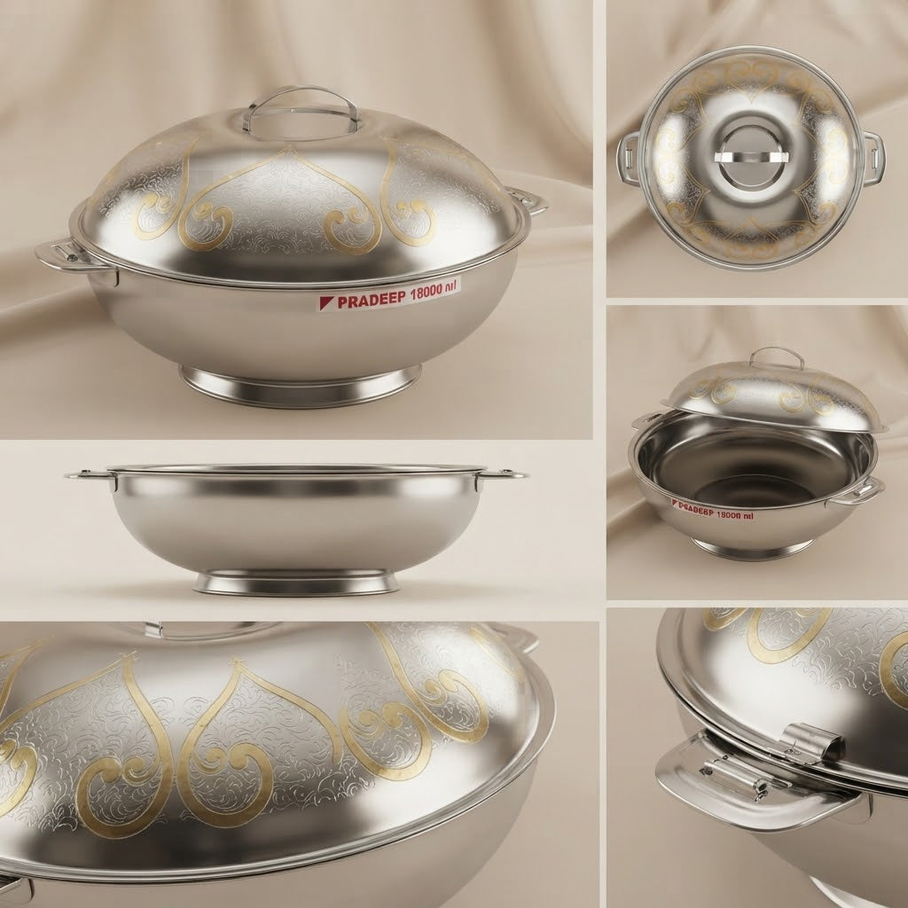 Pradeep 18/10 Stainless Steel Hotpot – 18 L