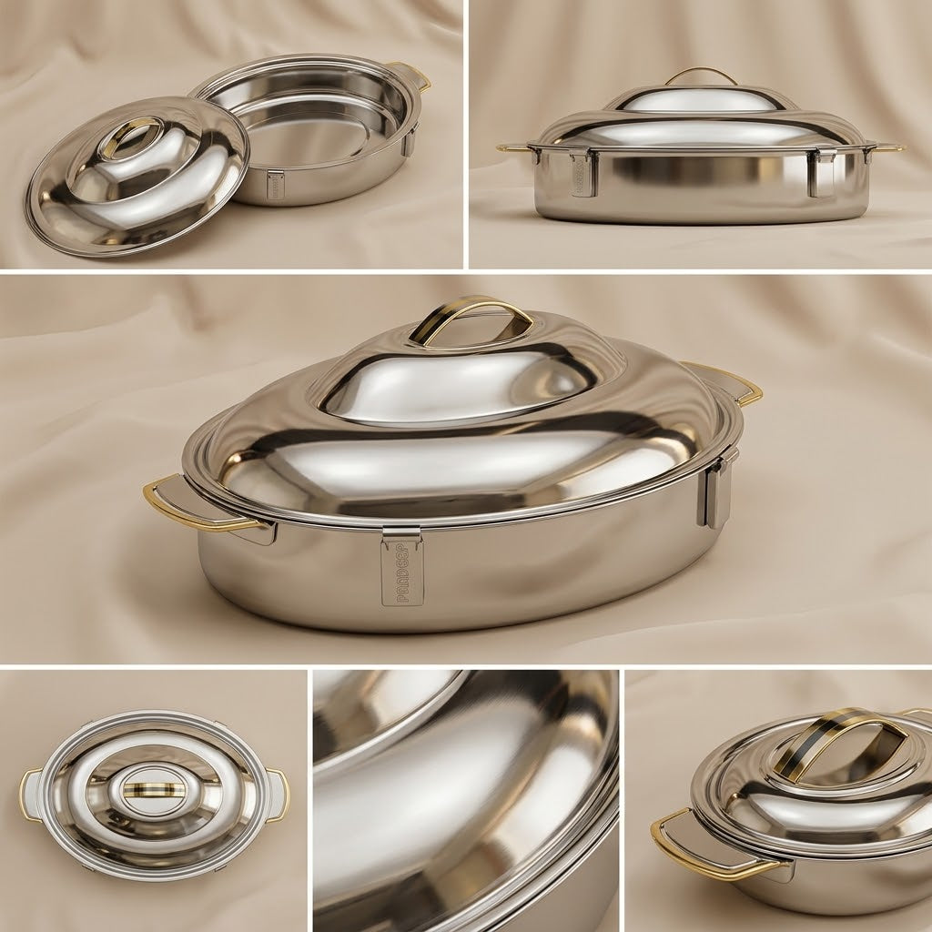 Pradeep Oval Stainless Steel Insulated Hot Pot – 22000 ml
