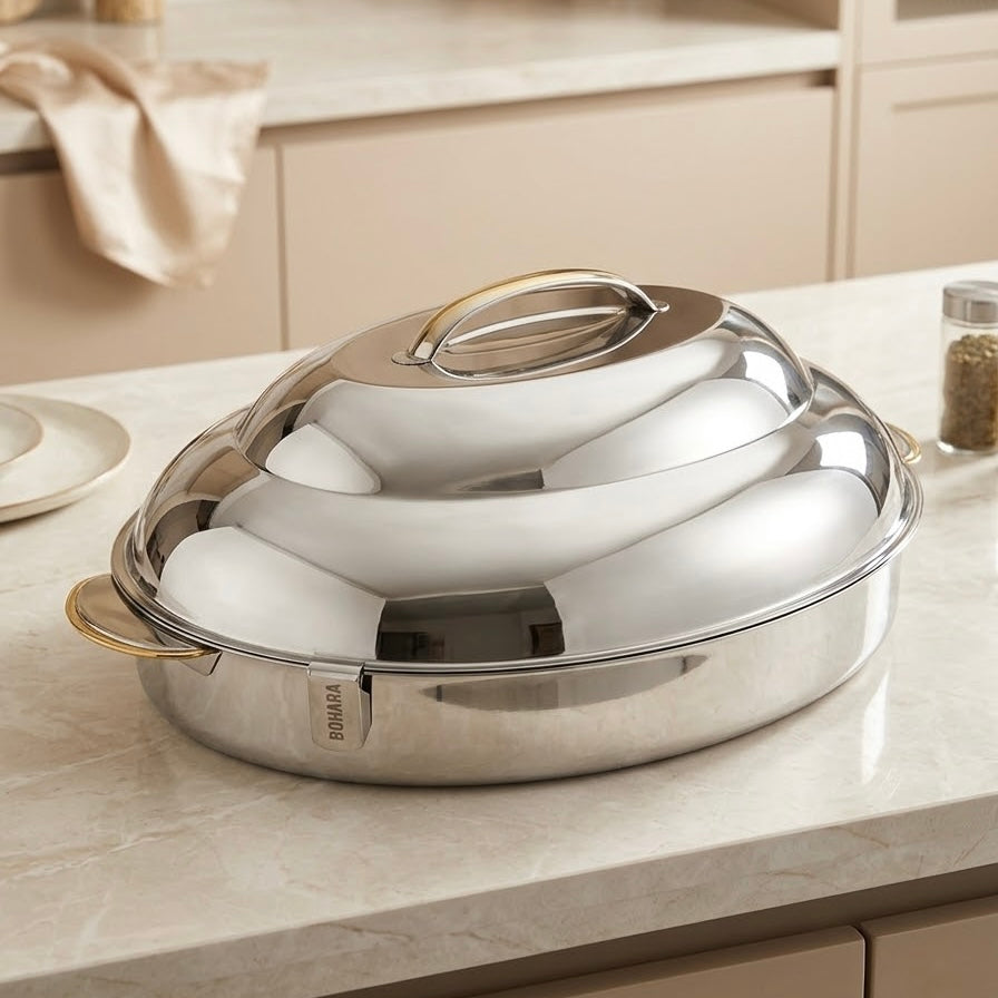 Pradeep Oval Stainless Steel Insulated Hot Pot – 22000 ml