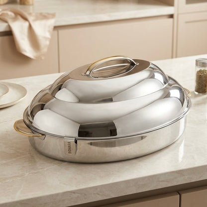 Pradeep Oval Stainless Steel Insulated Hot Pot – 22000 ml