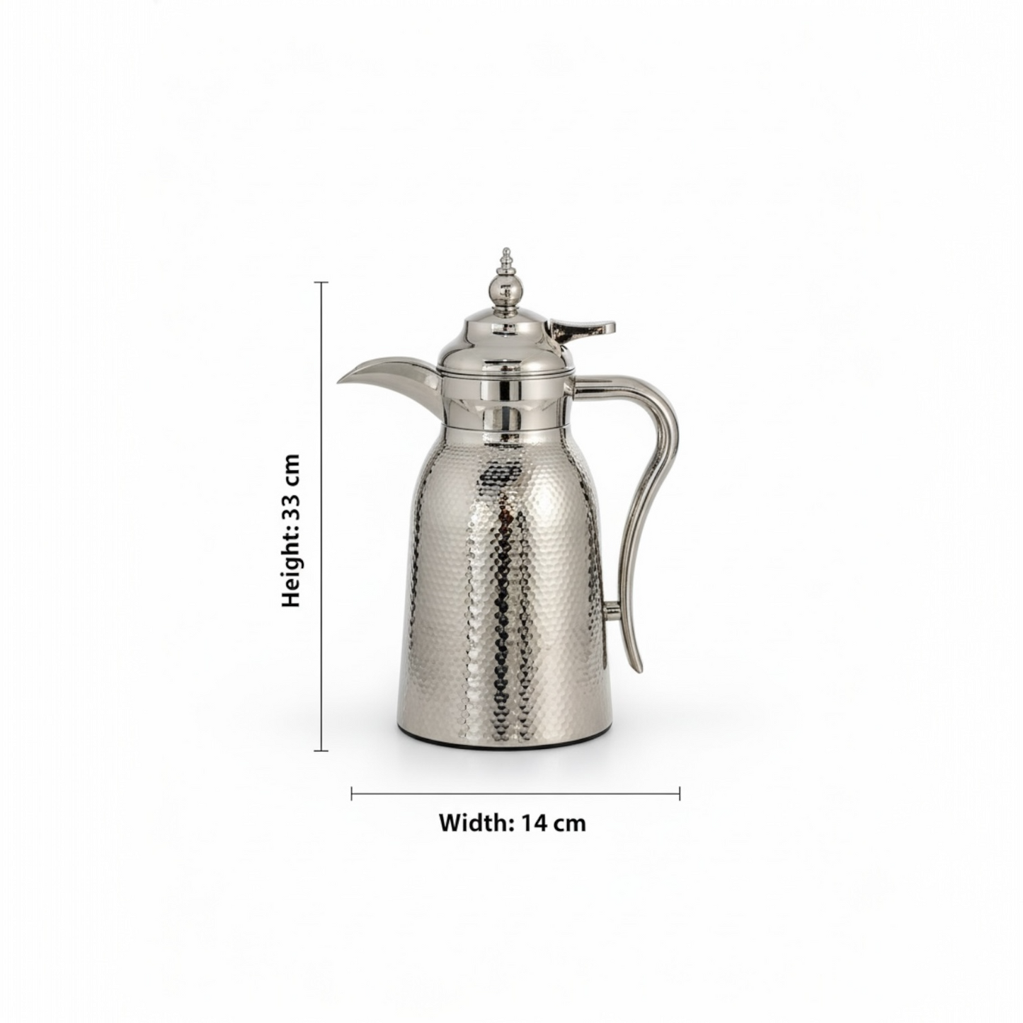 Nice 2-Piece Stainless Steel Flask Set Silver – 1L + 1L - Mawaeen