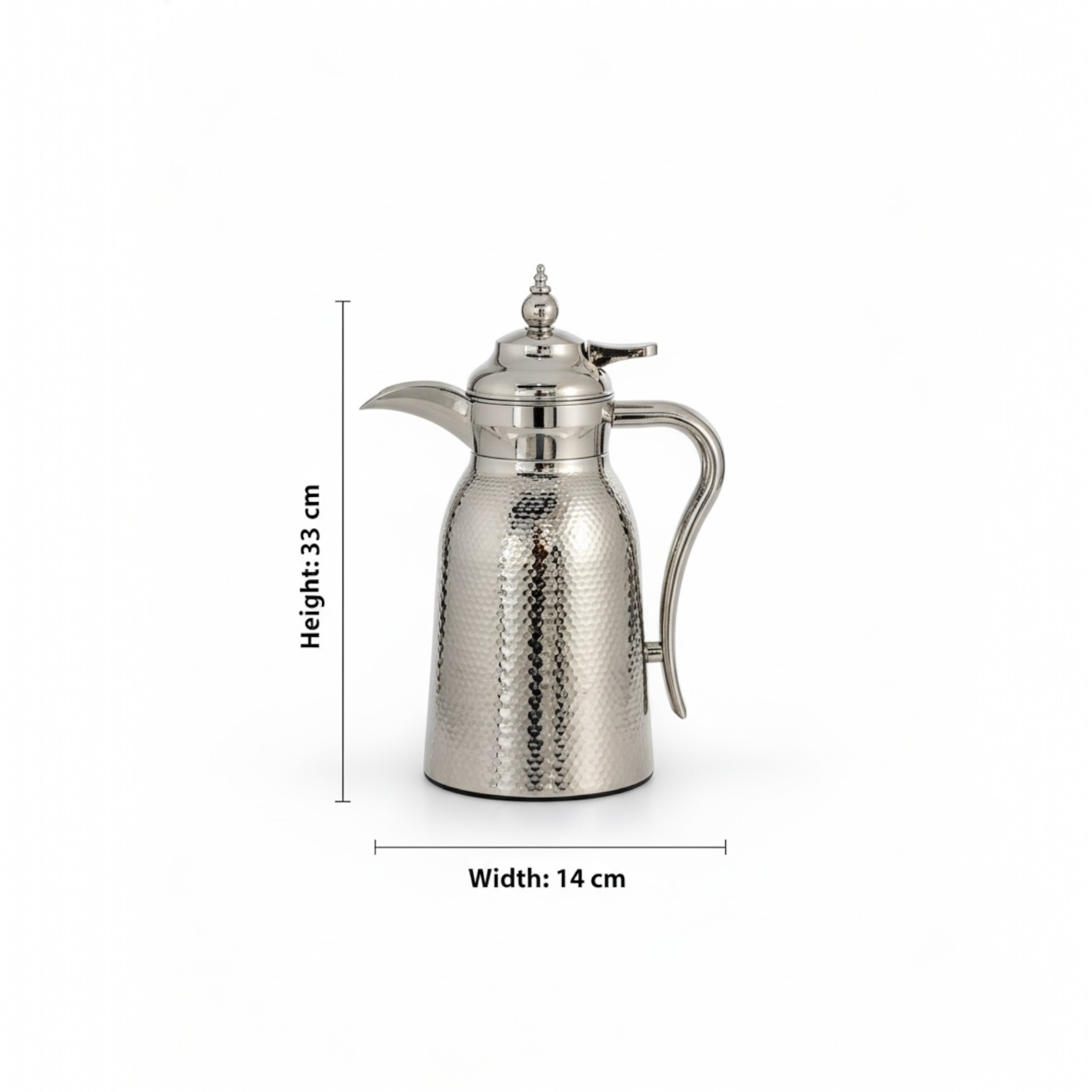 Nice 2-Piece Stainless Steel Flask Set Silver – 1L + 1L - Mawaeen