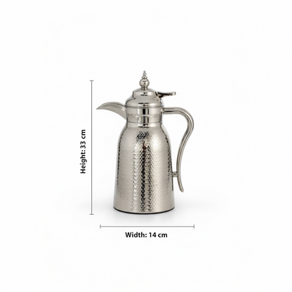 Nice 2-Piece Stainless Steel Flask Set Silver – 1L + 1L - Mawaeen