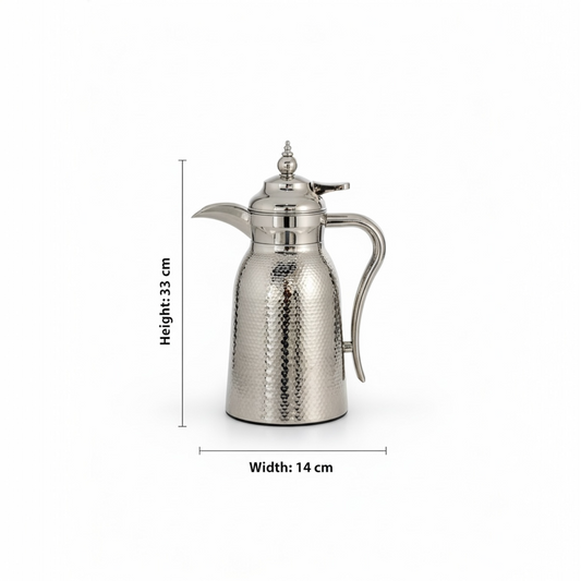 Nice 2-Piece Stainless Steel Flask Set Silver – 1L + 1L - Mawaeen