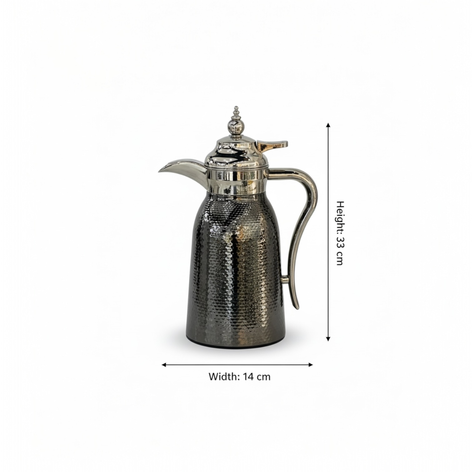 Nice 2-Piece Stainless Steel Flask Set Chrome – 1L + 1L - Mawaeen