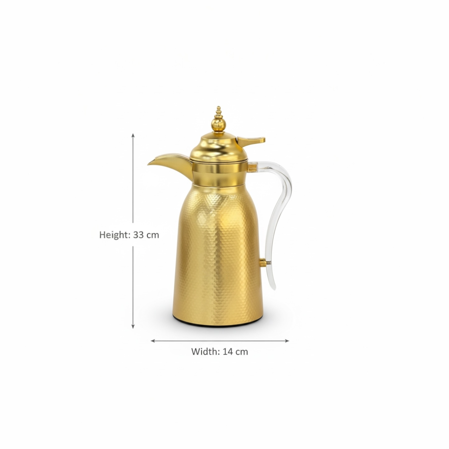 Nice 2-Piece Stainless Steel Flask Set Mat-Gold – 1L + 1L - Mawaeen