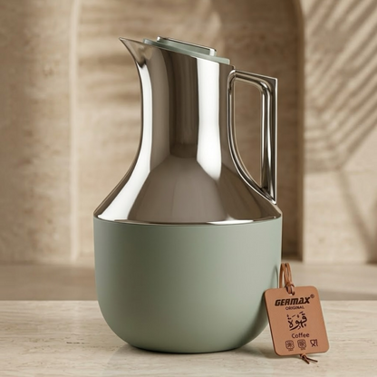 Germax Modern Sage Green & Chrome Vacuum Flask – 0.7 L