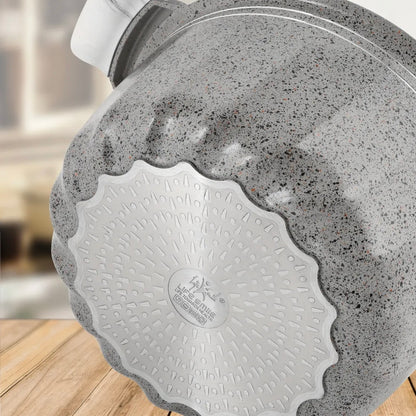 Premium Life Smile Granite Cookware Set (6 Pieces) – Multi-Layer Non-Stick with Tempered Glass Lids