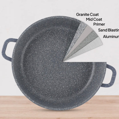 Life Smile 10-Piece Granite Cookware Set (5 Pots with Lids + Utensils & Silicone Gloves) – Speckled Blue