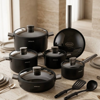 Arshia Forged Cookware Set - 12 Pcs