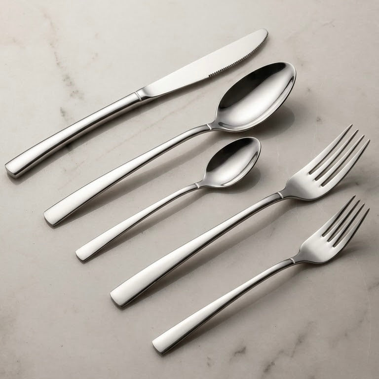 Alpen Berg Premium 38-Piece Silverware Set with Display Stand - Mawaeen