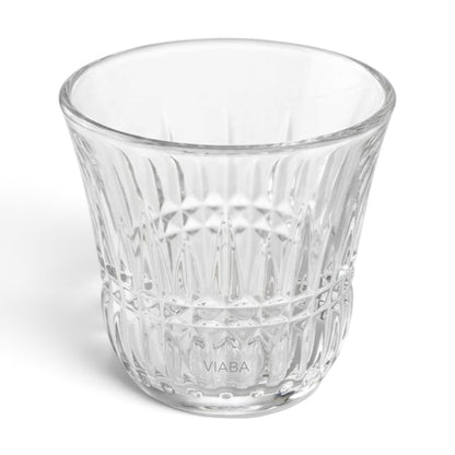 Cawa Classic Transparent Arabic Coffee Cups Featuring Fluted Design (6 Pieces)