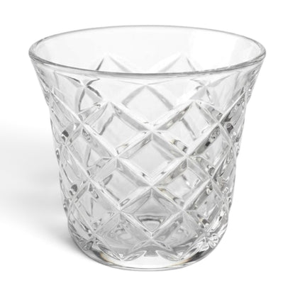 Faceted Clear Glass Arabic Coffee Cup Set (6 Pieces / Finjans)