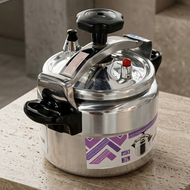 AL-RAHLAT Aluminum Pressure Cooker 3L – Compact Camping & Fast Cooking Pot