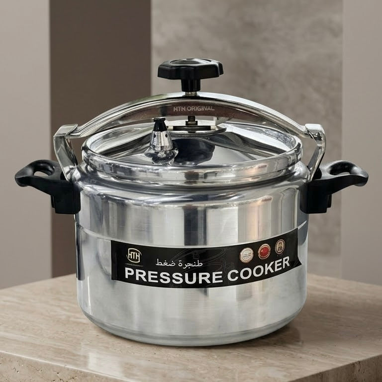 HTH / Legend Aluminum Pressure Cooker 15L – Heavy-Duty Jumbo Banquet & Catering Pot - Mawaeen