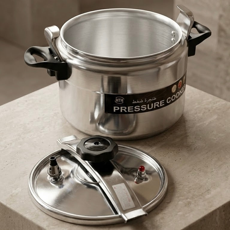 HTH / Legend Aluminum Pressure Cooker 15L – Heavy-Duty Jumbo Banquet & Catering Pot - Mawaeen