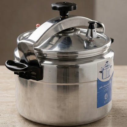 Saif Plus Aluminum Pressure Cooker 15L – Heavy-Duty Jumbo Banquet Pot - Mawaeen