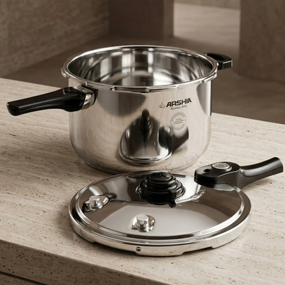 ARSHIA Stainless Steel Pressure Cooker 26 cm – High-Performance Quick & Healthy Cooking Pot - Mawaeen