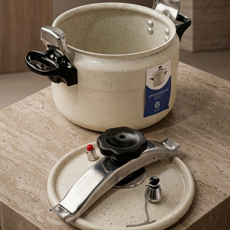 AL SAIF Granite Non-Stick Pressure Cooker 9L – Large Family & Gathering Banquet Pot - Mawaeen