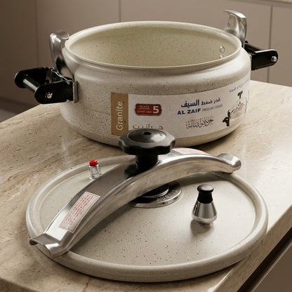 AL SAIF Super Jumbo Granite Non-Stick Pressure Cooker 15L – Commercial & Banquet Pot - Mawaeen