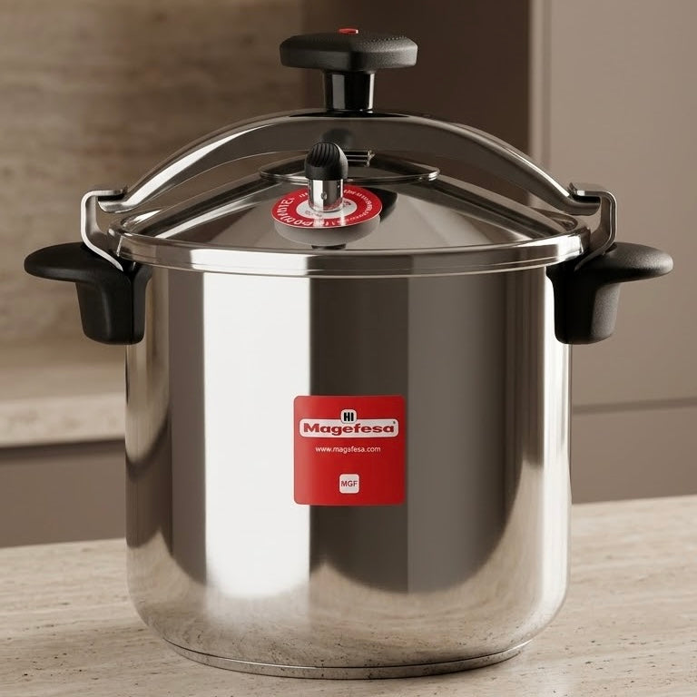 magefesa cooker 12L  star12 113Magefesa Stainless Steel Pressure Cooker 12L – Large Capacity Heavy-Duty Banquet Pot0748 - Mawaeen