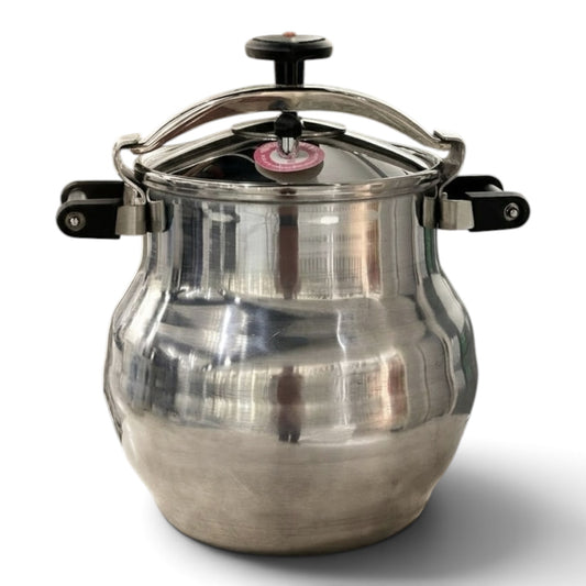 Magefesa Commercial Pear-Shaped Aluminum Pressure Cooker 22L – Heavy-Duty Super Jumbo Banquet Pot - Mawaeen