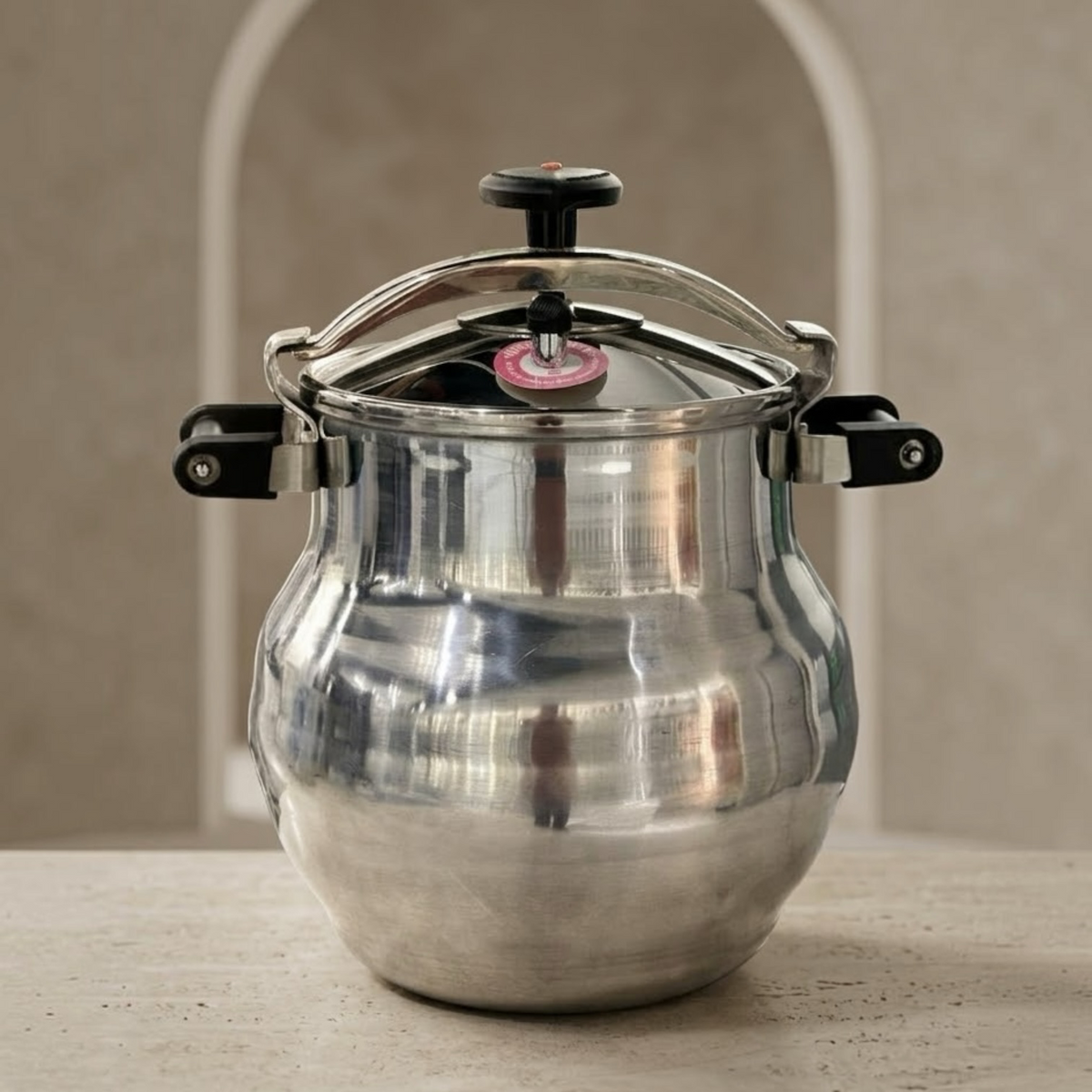Magefesa Commercial Pear-Shaped Aluminum Pressure Cooker 22L – Heavy-Duty Super Jumbo Banquet Pot - Mawaeen