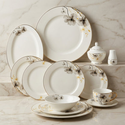 طقم عشاء 65 قطعة مع بيج ds-24a387 8103