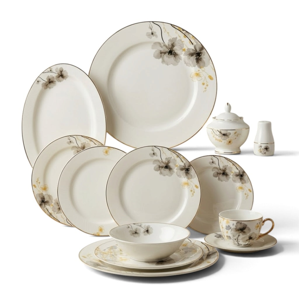 طقم عشاء 65 قطعة مع بيج ds-24a387 8103
