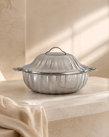 PRADEEP Diyara Silver Hot Pot 3500 MML - Stainless Steel Food Warmer